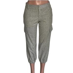 Vintage y2k gray wool cropped cargo pants